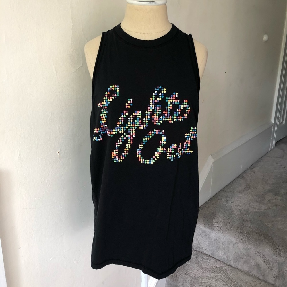 3.1 Phillip Lim Black Lights Out Crystal Embellished Combo Tank Top EUC XS